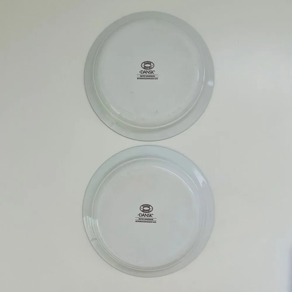 DANSK Bistro Christianshavn Blue Rimmed Soup Bowls, Set of 2